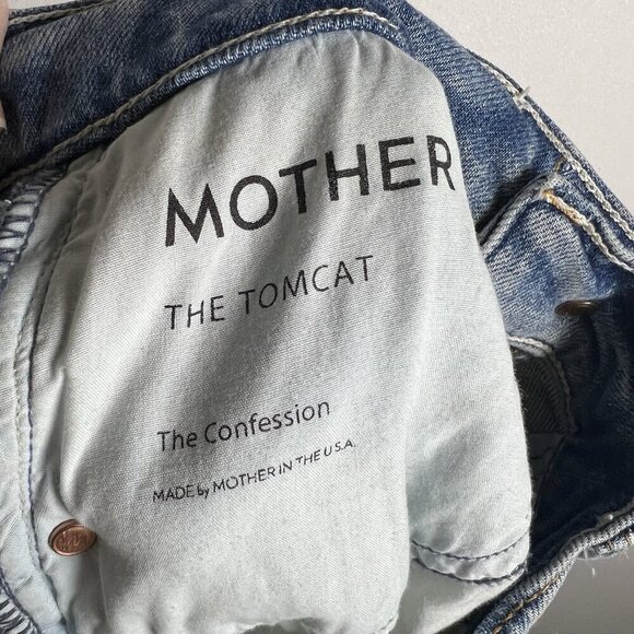 Mother Superior The Tom Cat Jeans In The Confession Wash Size 24 Distressed Boho - Picture 11 of 13